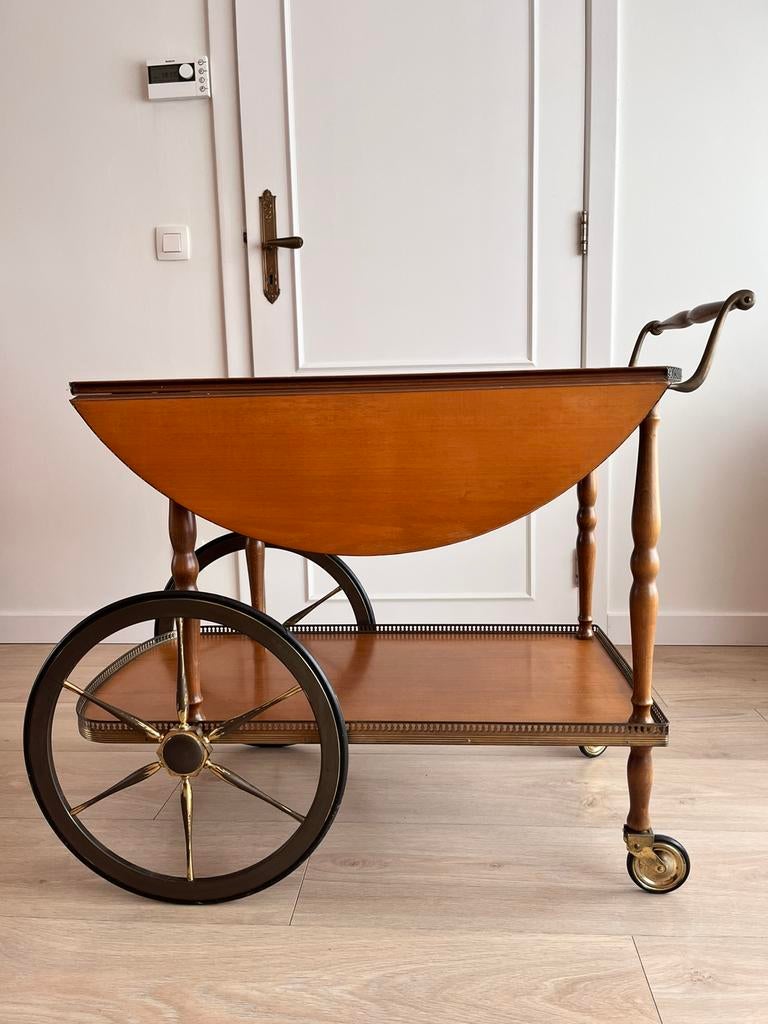 Vintage serveerwagen (hout) - prima staat, Antiek en Kunst, Ophalen