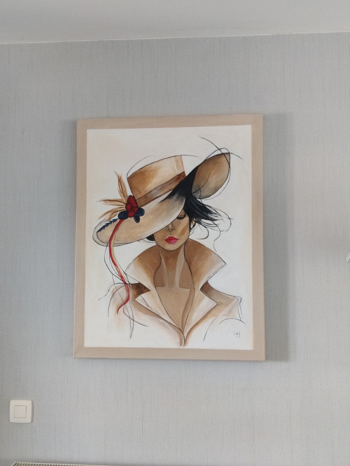 Acryl schilderij, Ophalen