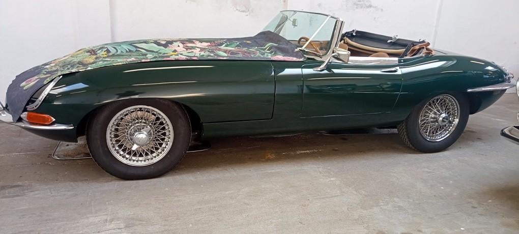 Jaguar E Type OTS series 1 uit 1962, Autos, Jaguar, Cuir, Achat, Beige, Boîte manuelle