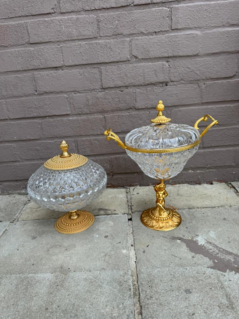 Luxe vintage kristallen bonbonnières / serveerschalen, Ophalen