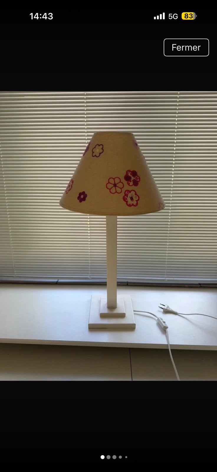 Lampe sur pied mzrque wood work, 60 cm, Blanc, Bois, Autres marques