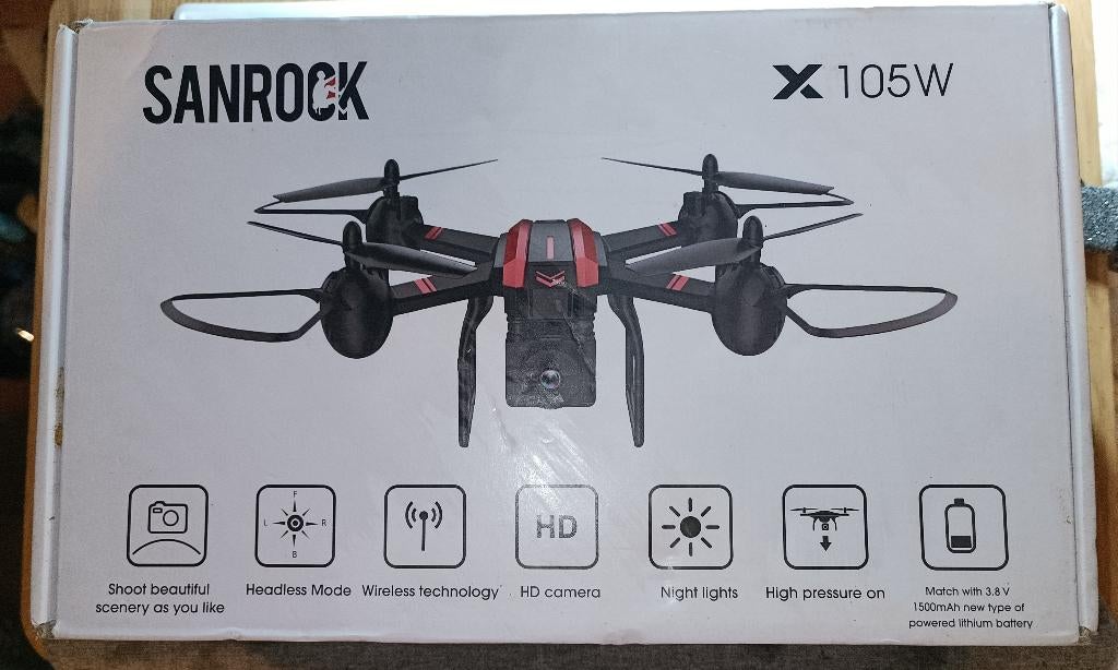 FPV Drone met Camera – SANROCK X105W – Compleet pakket!, Ophalen of Verzenden, Nieuw