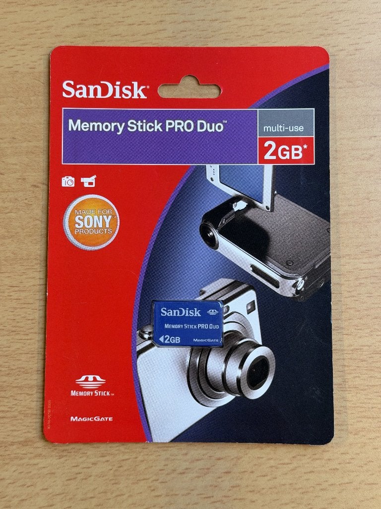 memorycard Sandisk Memory PRO Duo 2GB blauw NIEUW, Enlèvement ou Envoi, Neuf, Memory stick, 2 GB