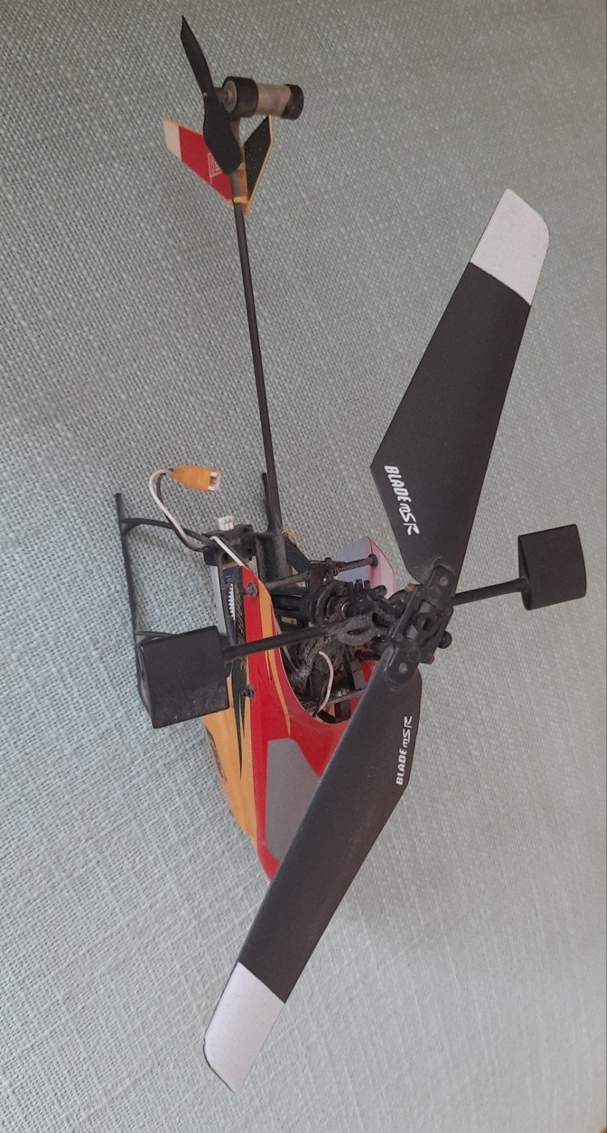 Op afstand bestuurbare rode helikopter Blade MSR, Hobby en Vrije tijd, Ophalen, Gebruikt