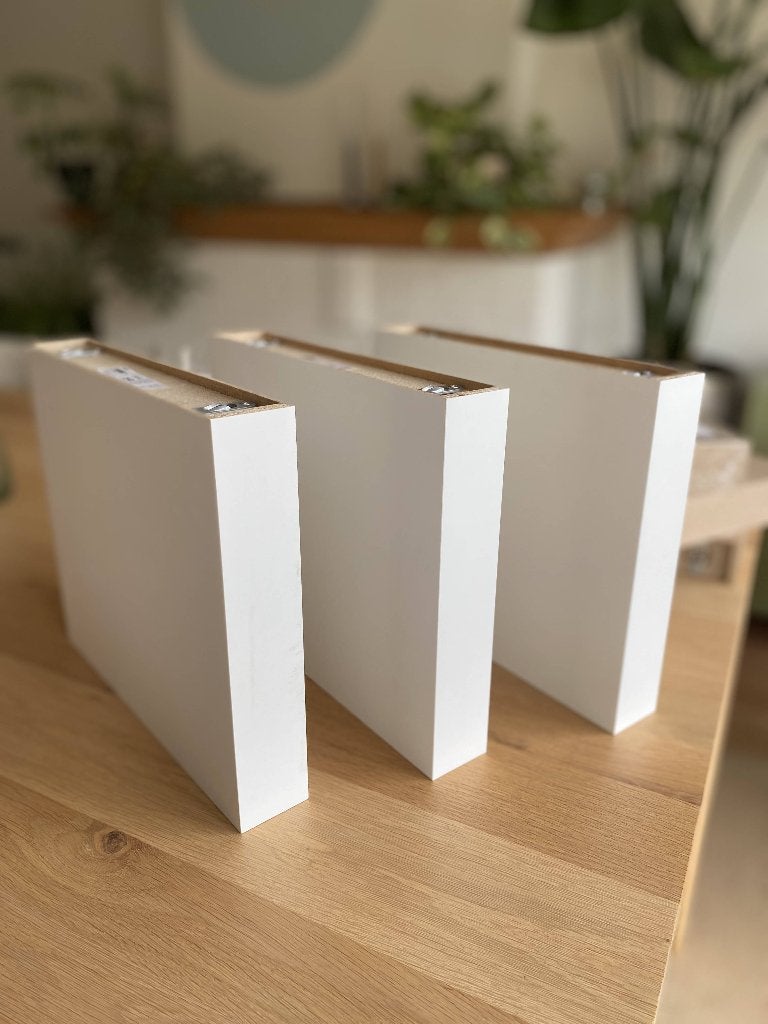 Legplank LACK wit & houtkleur, Huis en Inrichting, Woonaccessoires | Wandplanken en Boekenplanken, Ophalen, Zo goed als nieuw