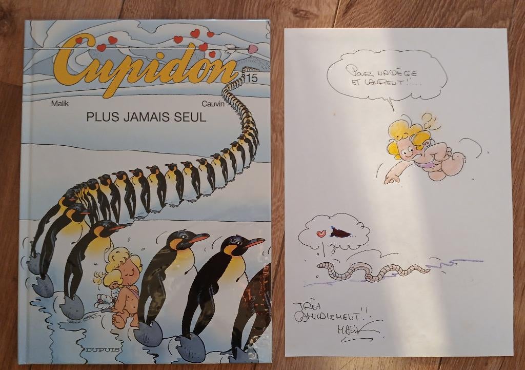 BD Cupidon 15 Plus jamais seul Dédicace Neuf Malik Cauvin, Neuf, Une BD, Malik & Cauvin, Enlèvement ou Envoi