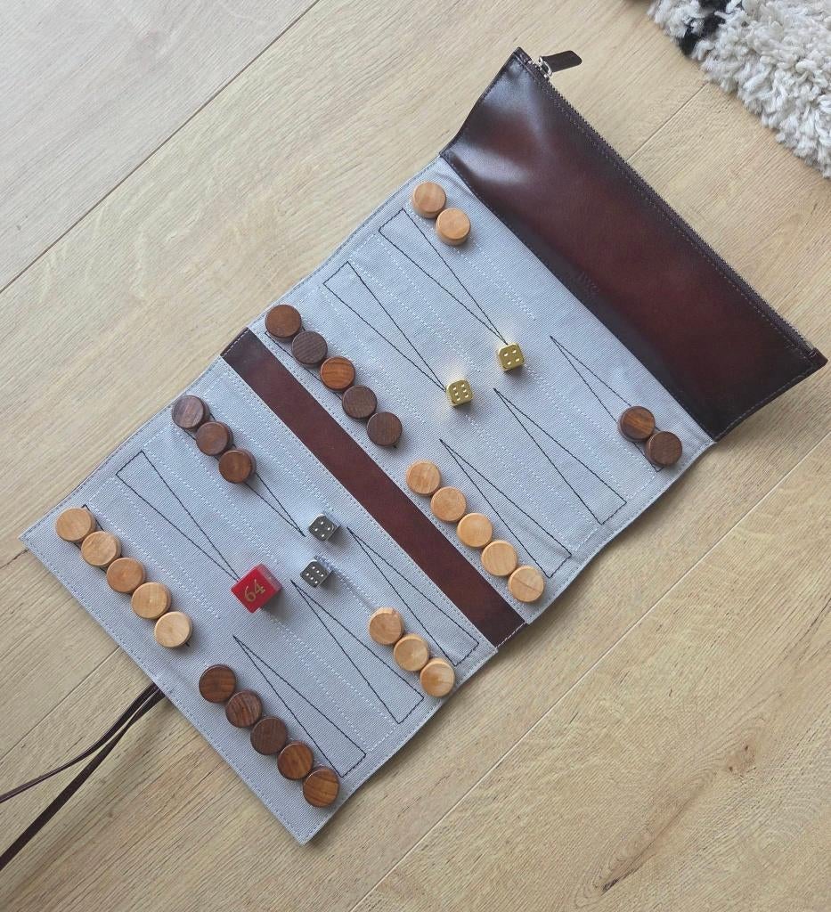 ICW schaffhausen Backgammon en cuir, Enlèvement ou Envoi
