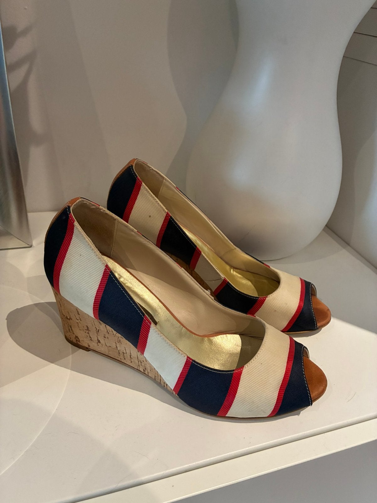 Talon de luge, parfait état, bleu, blanc, rouge, Vêtements | Femmes, Chaussures, Enlèvement ou Envoi, Comme neuf, Rouge