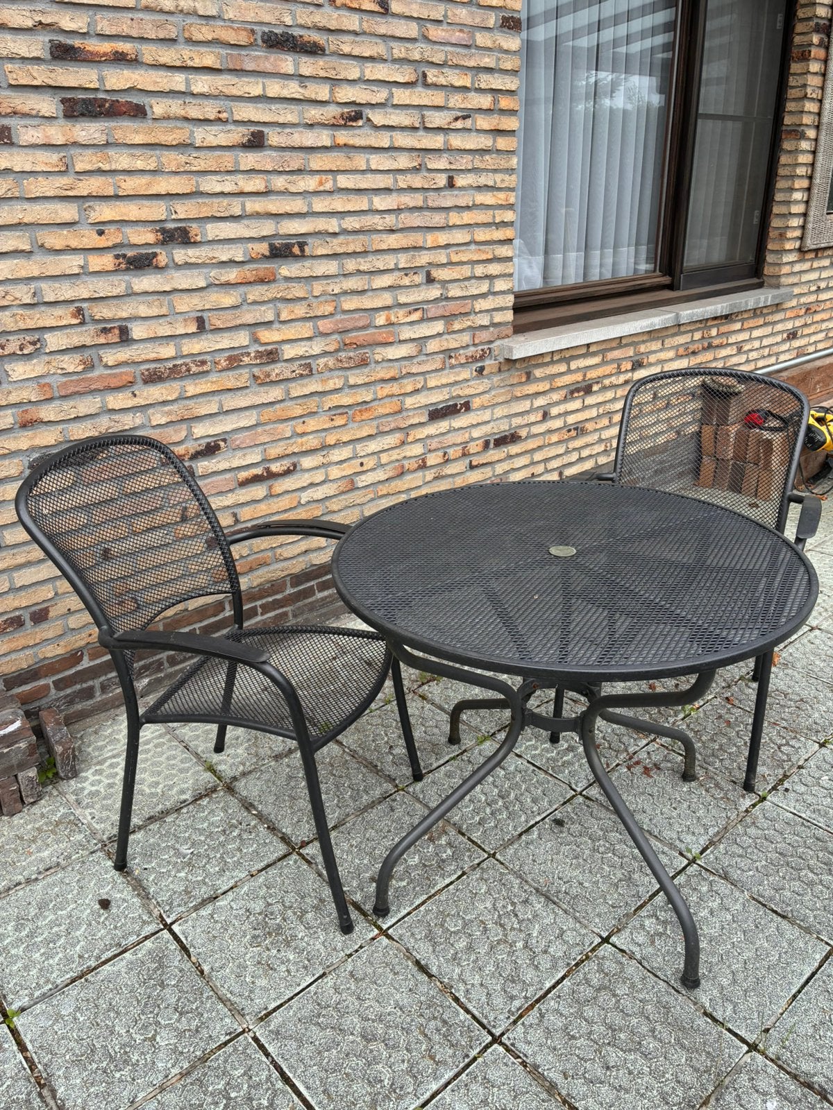 Tuinstoelen plus tafel, Tuin en Terras, Ophalen, Gebruikt, Aluminium, Tuinset