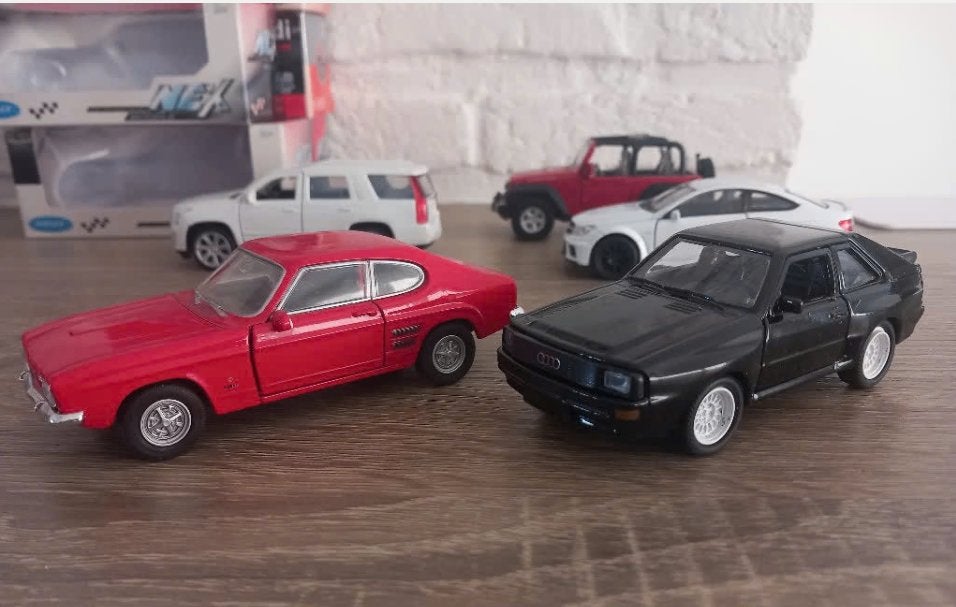 Capri, Quattro, Cadillac, Jeep, C63 AMG scale +/- 1:43,NIEUW, Ophalen, Nieuw, Auto