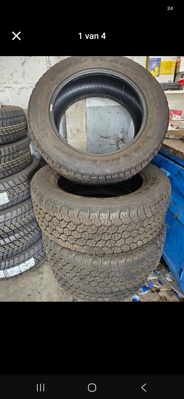 4x Goodyear Wrangler all-Terrain adventure 255/60R20 113H, Pneu(s), Enlèvement, Utilisé, 20 pouces