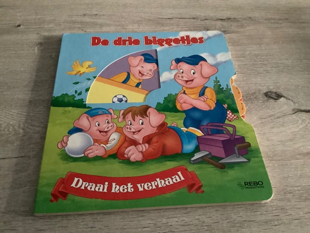 De drie biggetjes draai het verhaal voorleesboek (2010), Onbekend, Jongen of Meisje, Ophalen of Verzenden, Zo goed als nieuw