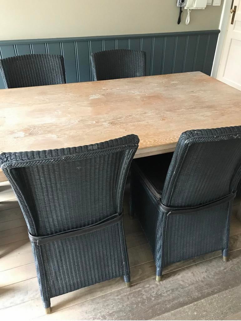 Eettafel in hoog kwalitatief massief eiken-Lerouge meubelen, Huis en Inrichting, Tafels | Salontafels, Ophalen, Gebruikt, 100 tot 150 cm