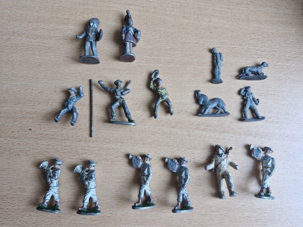Antieke Tinnen Soldaatjes - Muziekcorps/Militaria, Verzamelen, Ophalen of Verzenden, Overige soorten, Miniatuur of Beeldje