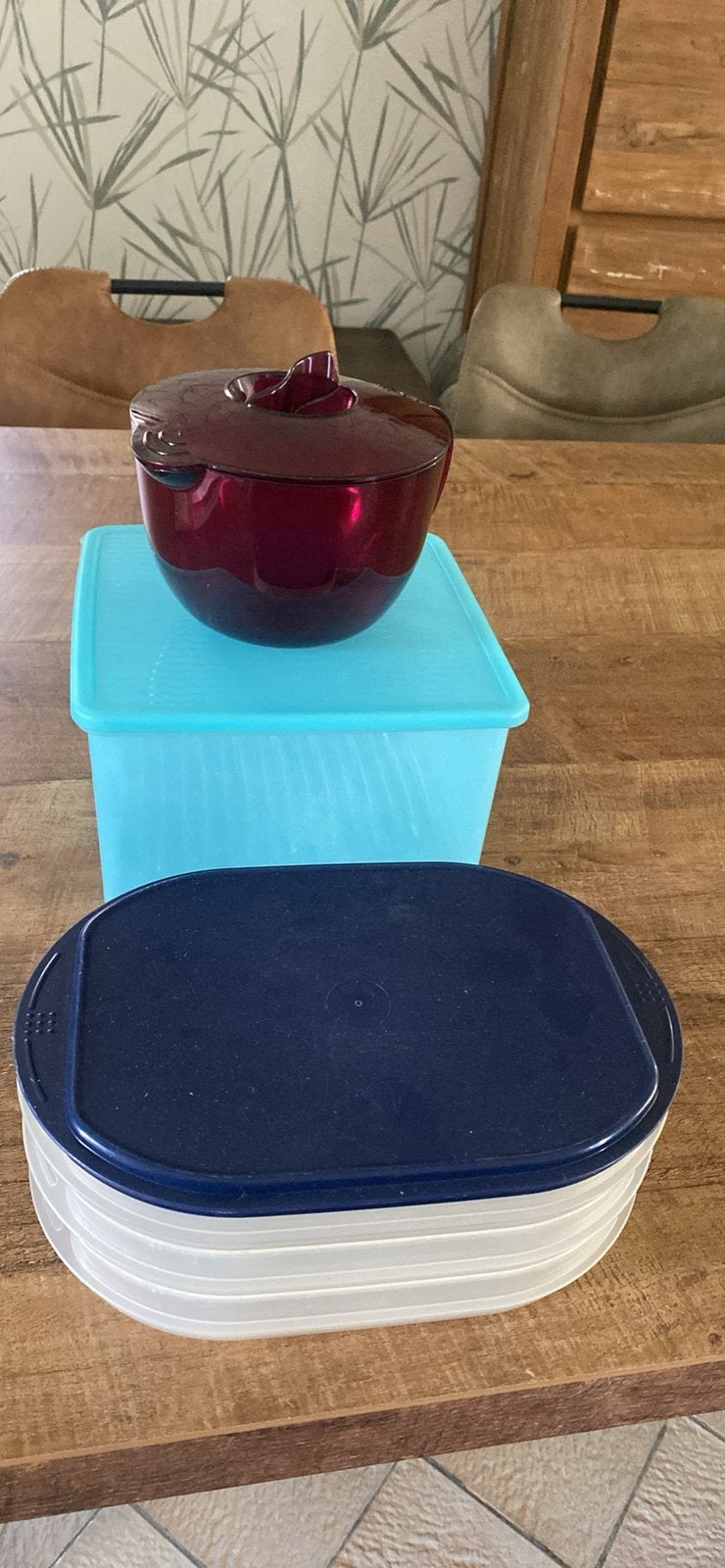 Lot de 3 Tupperware, Enlèvement, Utilisé, Boîte