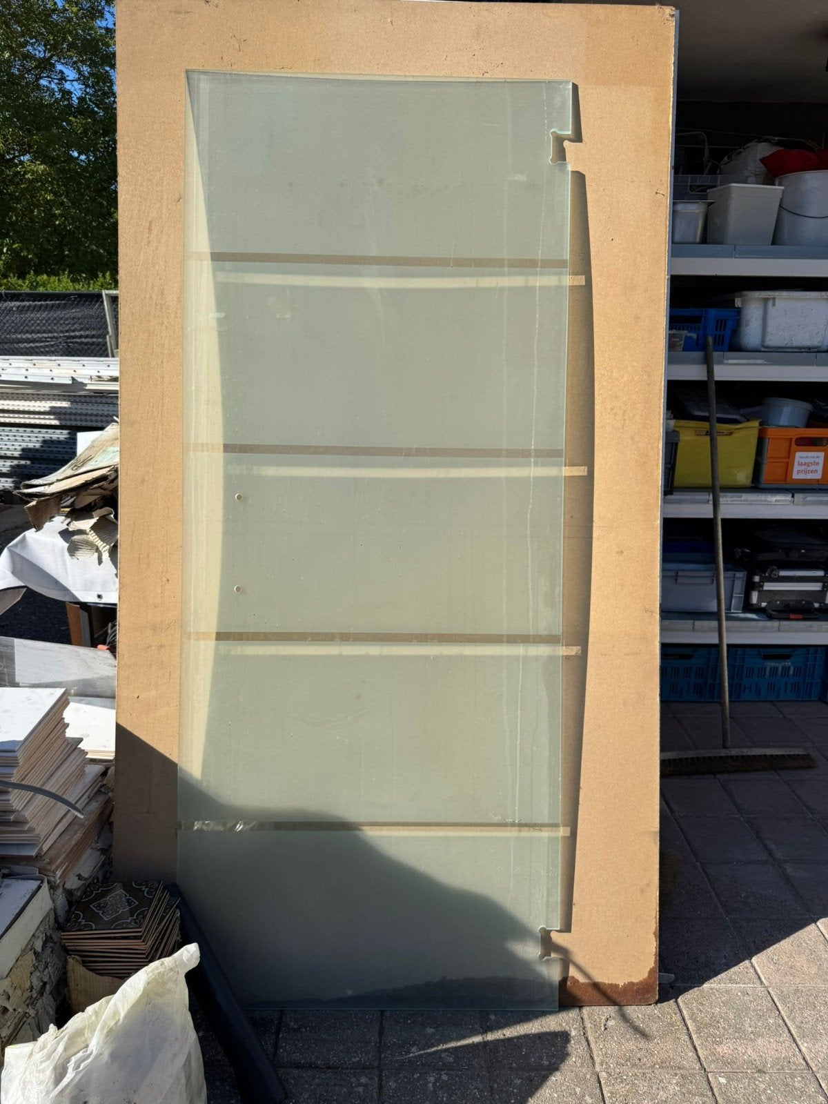 glas deur, Ophalen of Verzenden, Glas