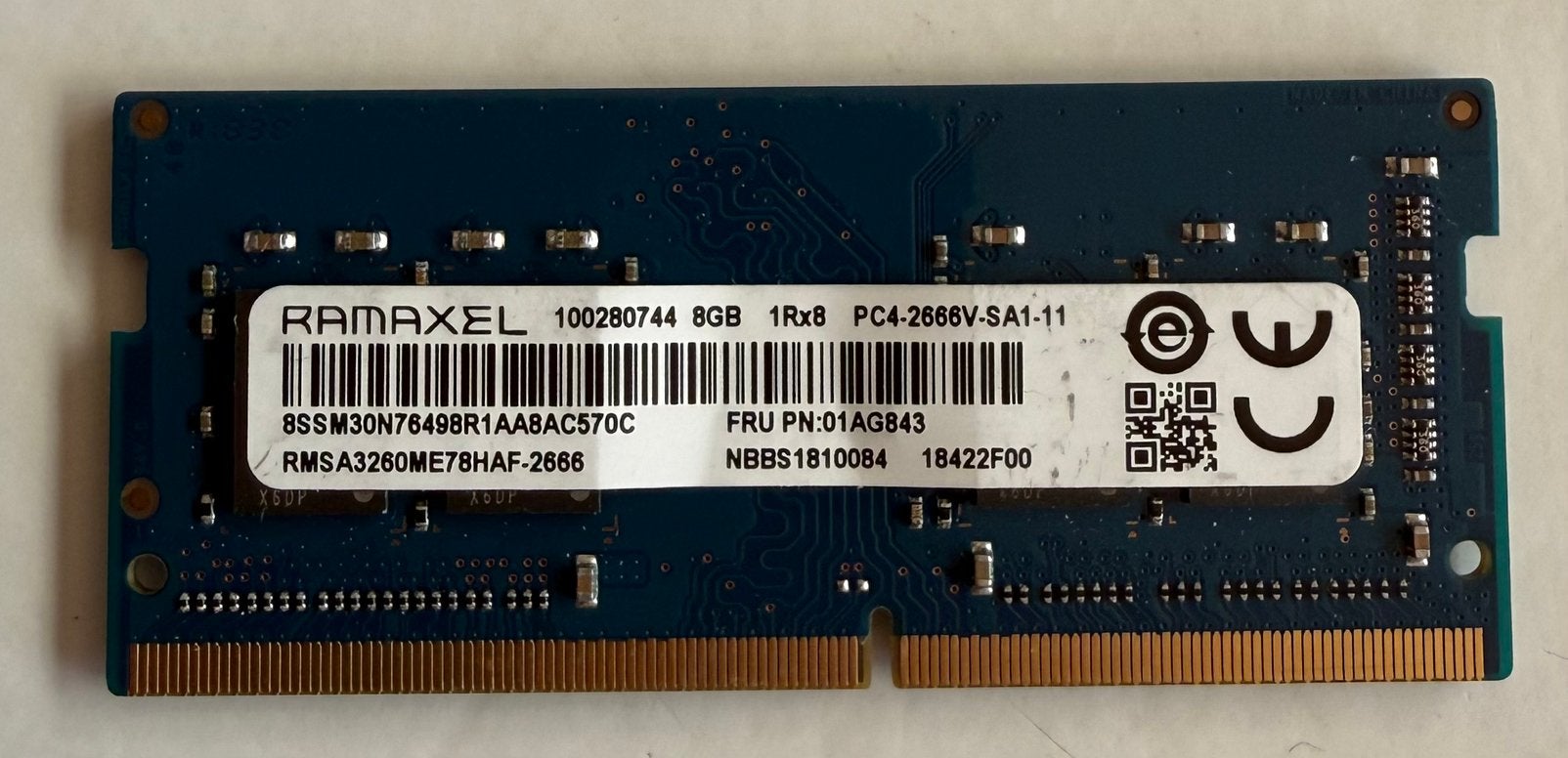 Ramaxel 8GB 1Rx8 PC4 2666V SA1-11, Ophalen of Verzenden, Zo goed als nieuw