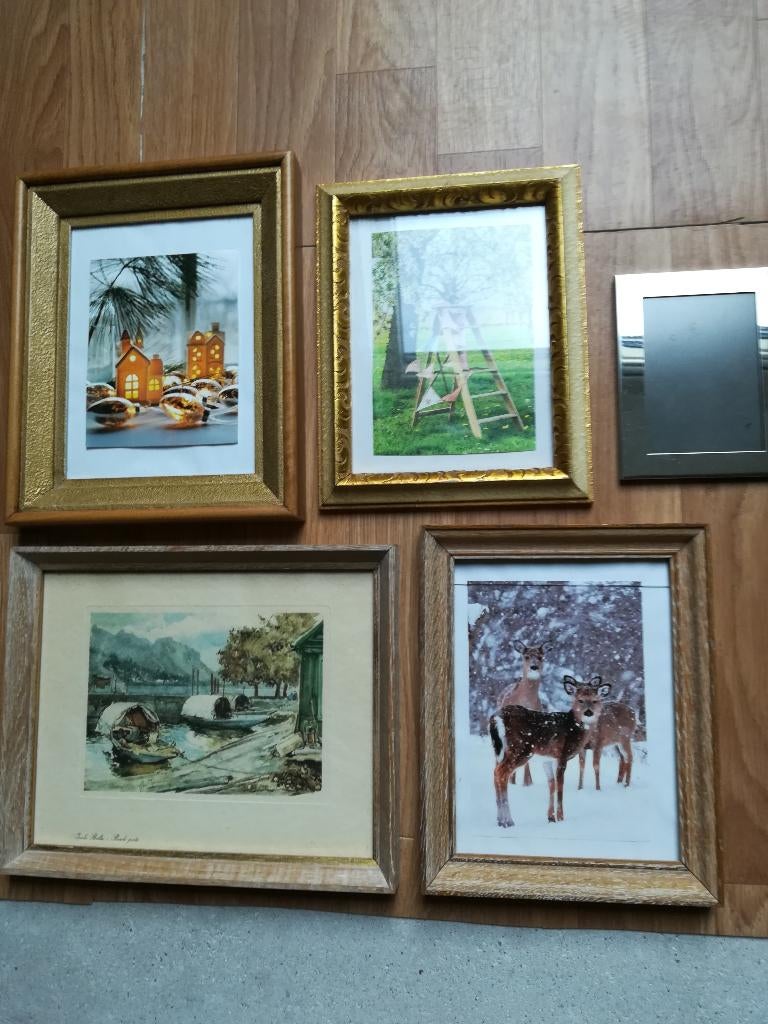 lithographie en andere, en schilderij olie verf op doek, Antiek en Kunst, Kunst | Litho's en Zeefdrukken, Ophalen
