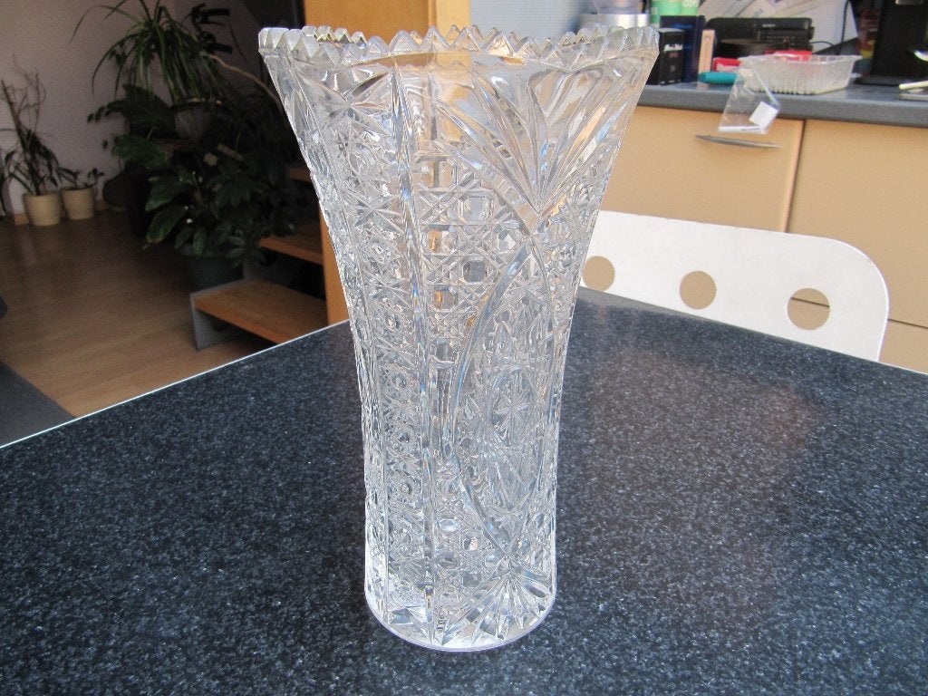 vaas kristal, zwaar, 30 cm hoog, Enlèvement ou Envoi