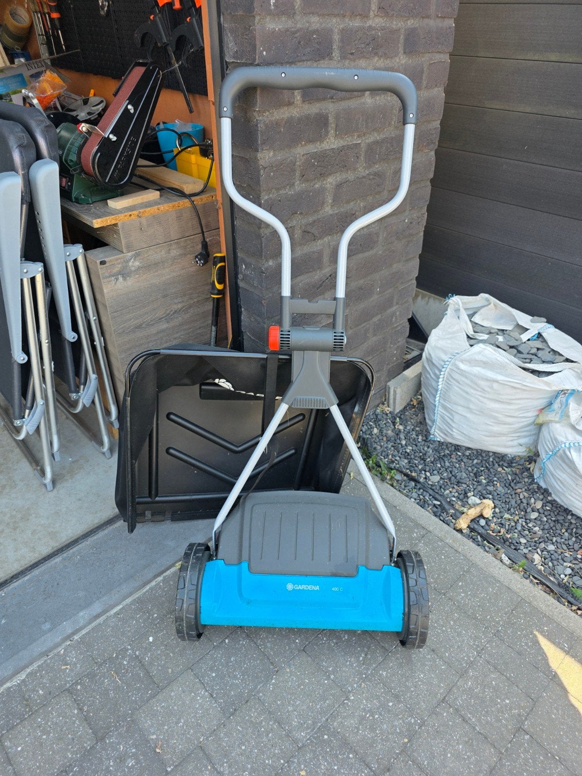 gardena grasmachine, Tuin en Terras, Ophalen, Gebruikt, Handgrasmaaier, Gardena