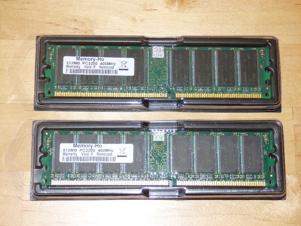 Mémoire Ram PC de Bureau 1Go (2x512 Mo) DDR400 PC3200, Informatique & Logiciels, Mémoire RAM, Utilisé, Desktop, 1 GB ou moins