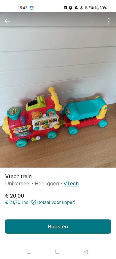 Rijd en leer letterlocomotief, Kinderen en Baby's, Speelgoed | Vtech, Gebruikt, 6 maanden tot 2 jaar, Ophalen