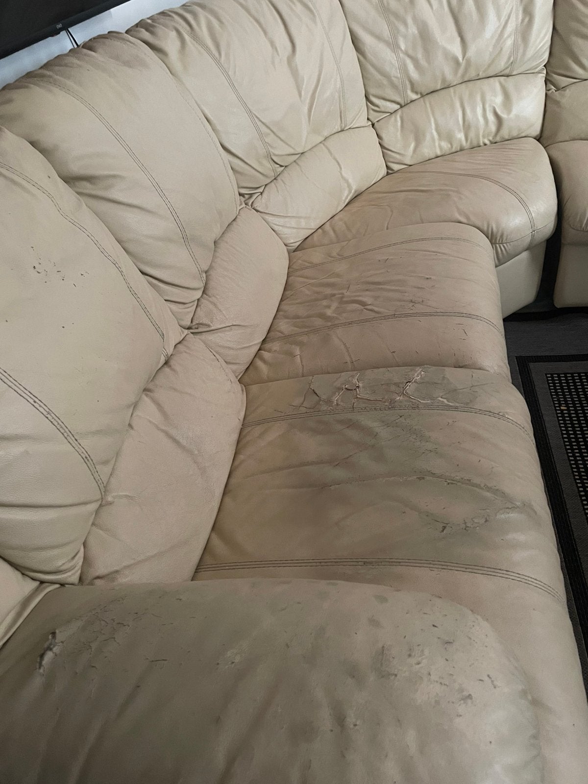 Hoeksalon, Maison & Meubles, 75 à 100 cm, Enlèvement, Utilisé, Cuir