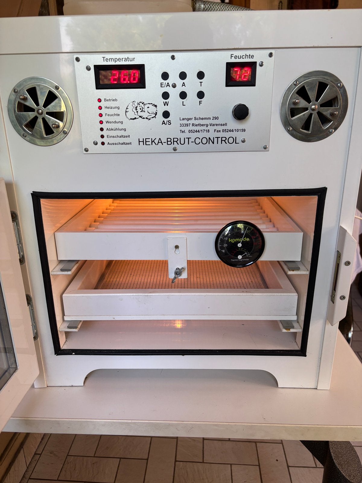 Heka brut control s90, Ophalen, Zo goed als nieuw, Broedmachine