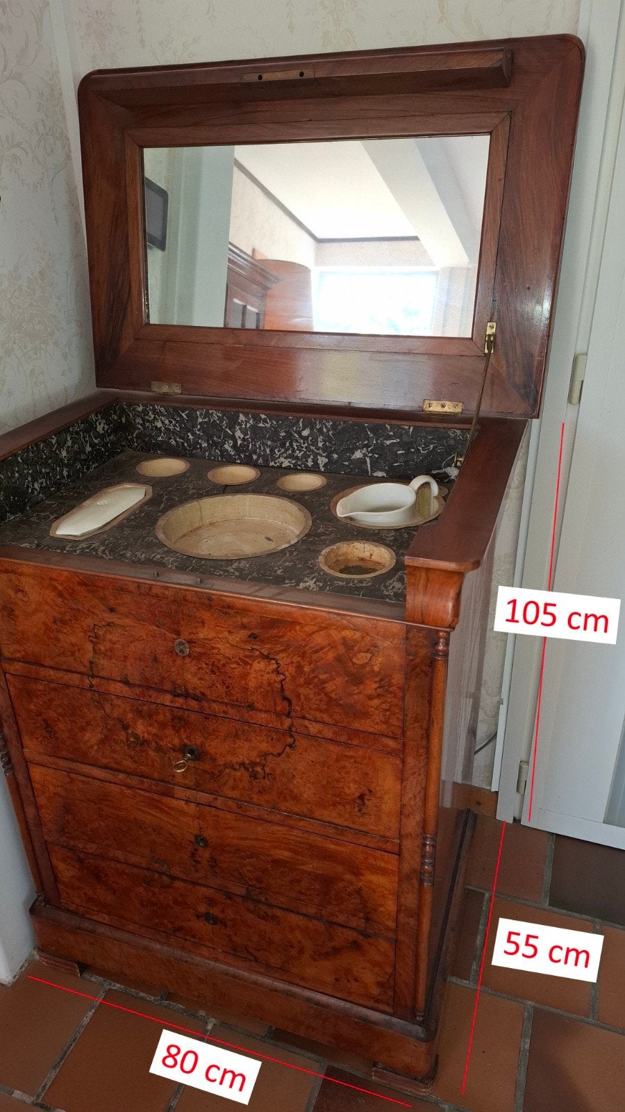 commode de toilette, Enlèvement