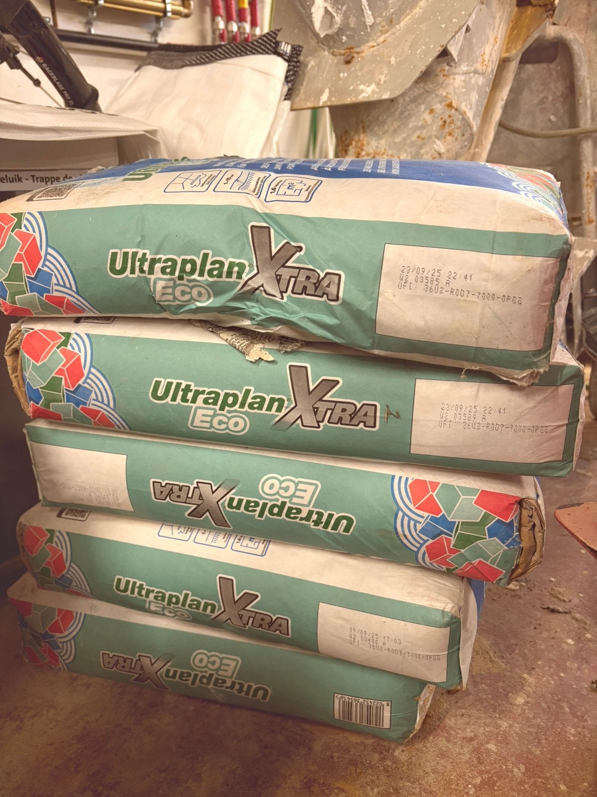 5 zakken Mapei Ultraplan Eco Xtra, Doe-het-zelf en Bouw, Ophalen, Nieuw