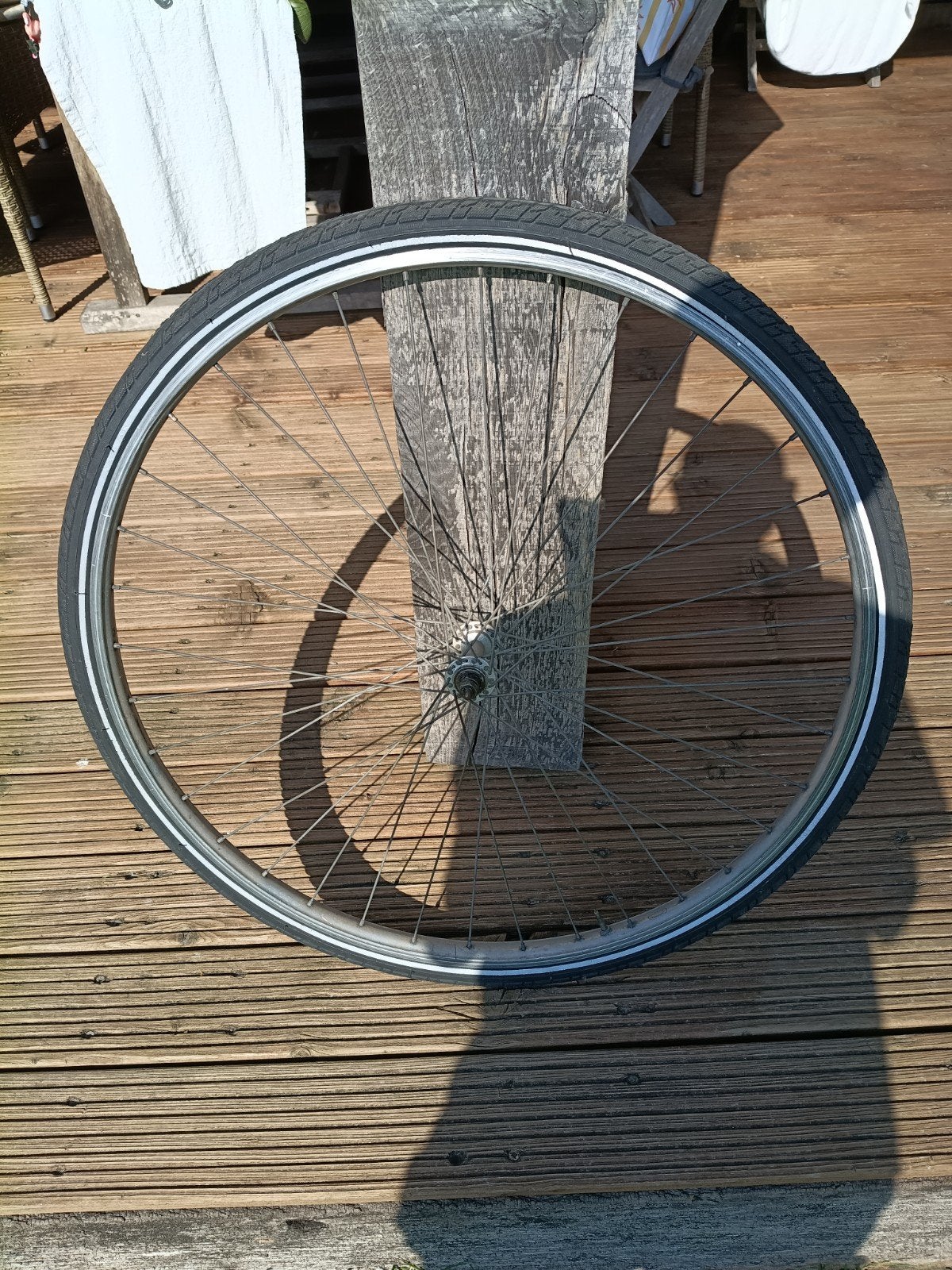 Fietswiel met buitenband ., Gebruikt, Staal, Stadsfiets, Ophalen