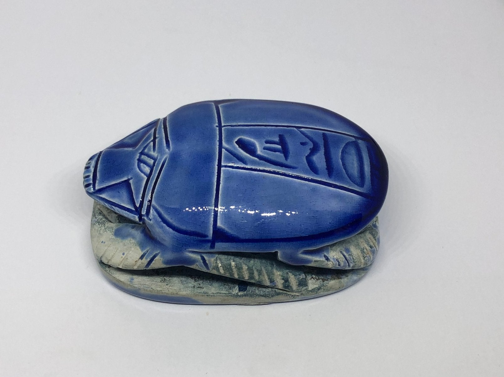 Scarabée creuse en céramique bleue, Collections, Enlèvement ou Envoi
