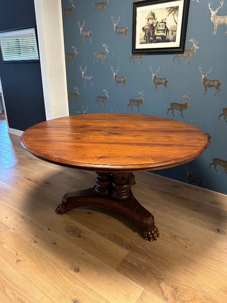 Grote antieke ronde tafel, Antiek en Kunst, Antiek | Meubels | Tafels, Verzenden