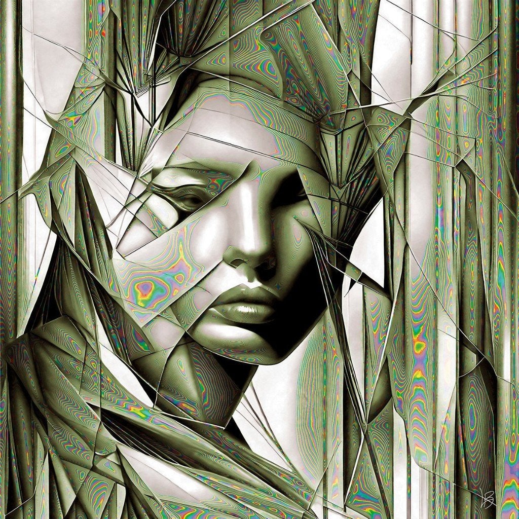 " Glance " Unieke editie 1/1 - Digitaal schilderij / Giclee, Antiquités & Art, Art | Peinture | Moderne, Enlèvement ou Envoi, Certificat d'authenticité
