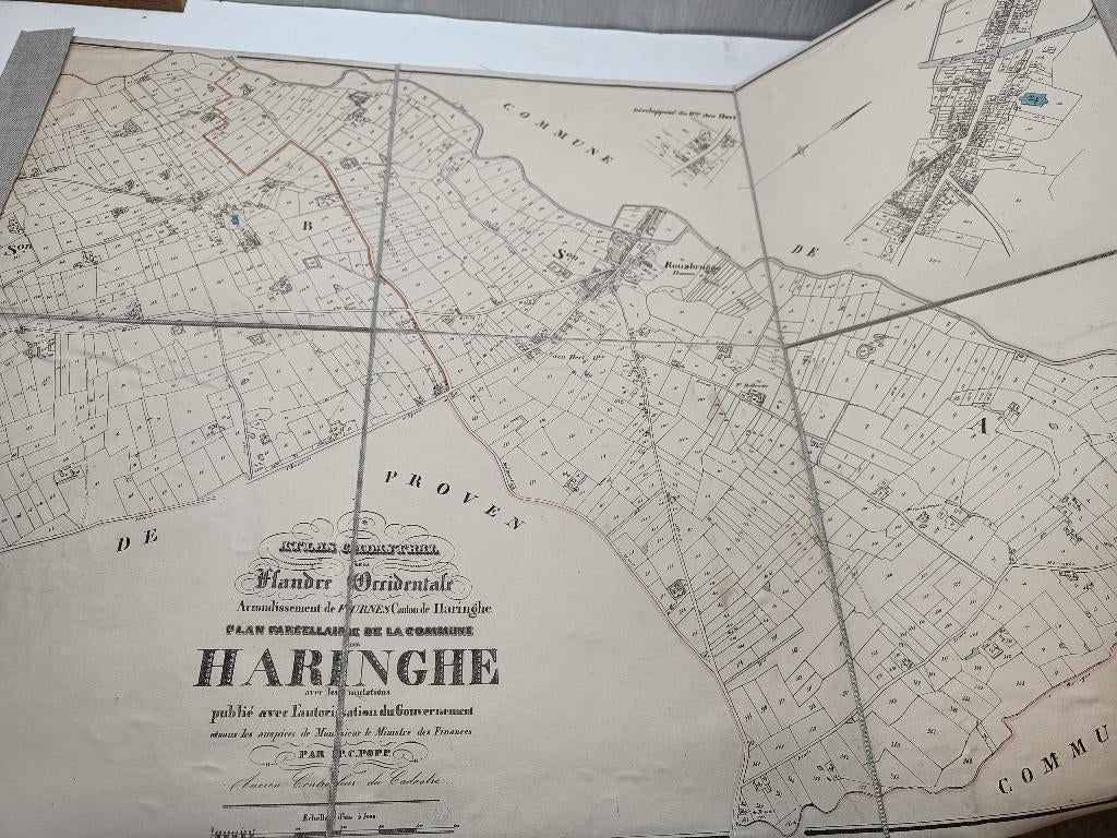 Kadasterkaart Haringhe Haringe POPP kaart, Ophalen of Verzenden