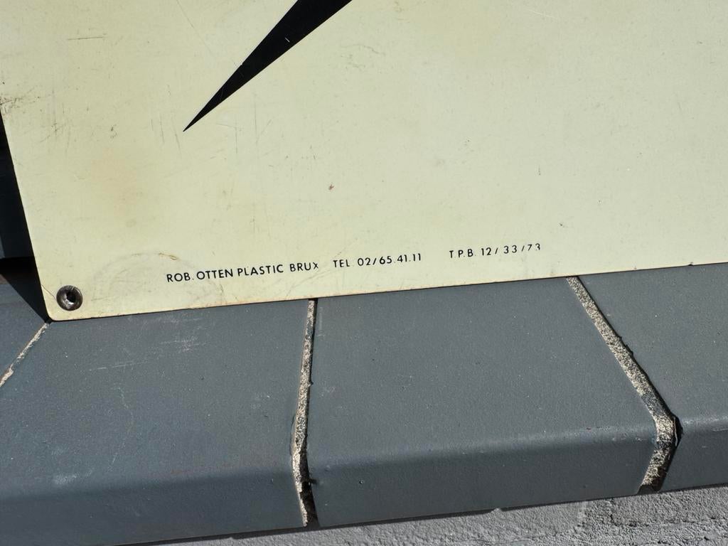 Ancien panneau publicitaire pour pneus DUNLOP 1973, Enlèvement, Utilisé, Panneau publicitaire