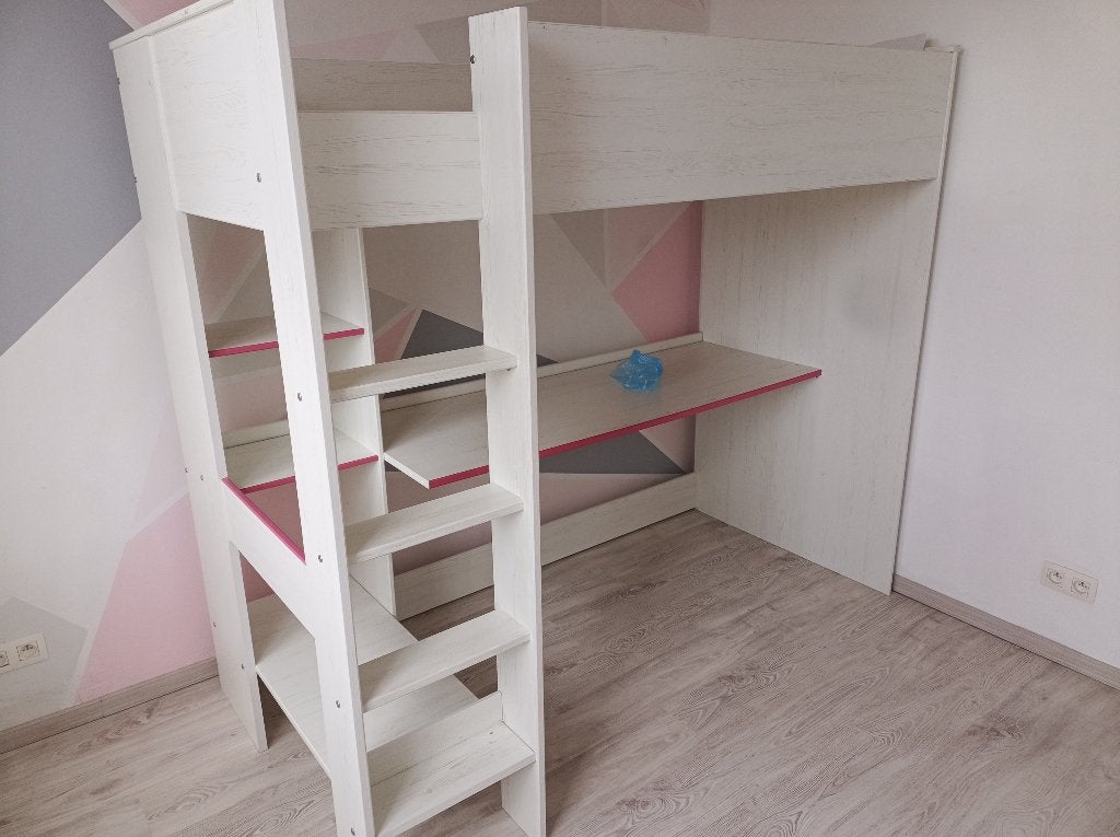 Lit mezzanine avec bureau, Enlèvement, Comme neuf, Lit mezzanine