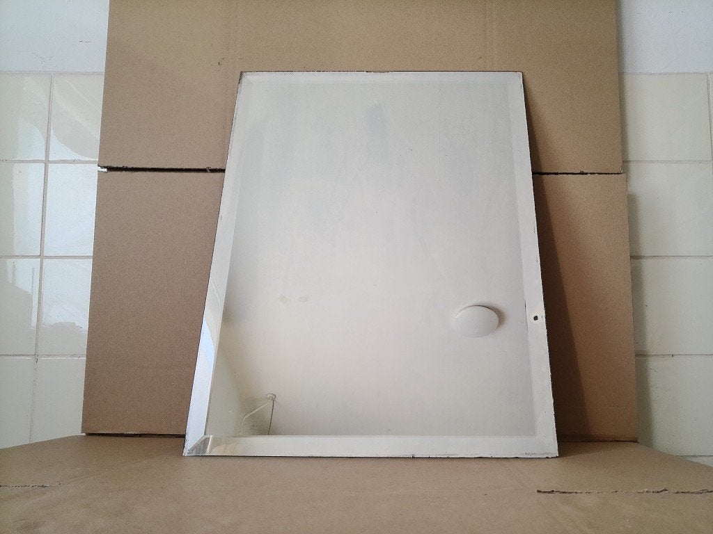 Miroir vintage miroir à facettes vintage 45x60cm/60x45cm, Maison & Meubles, Enlèvement ou Envoi, Moins de 100 cm, Utilisé, Moins de 50 cm