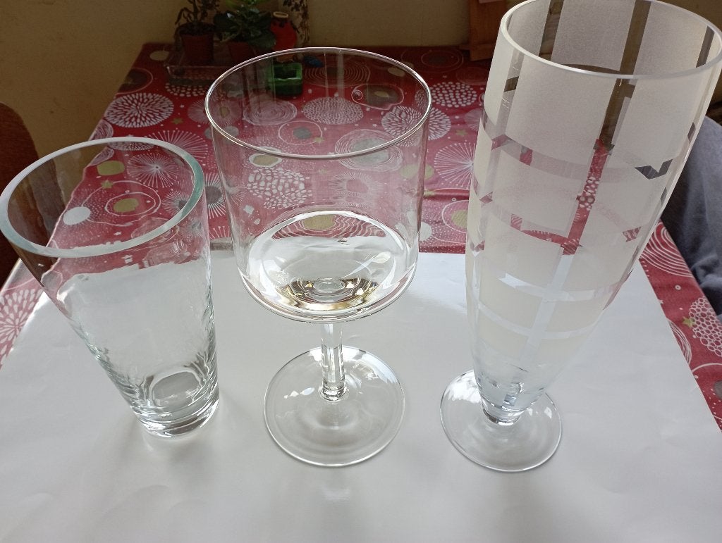 Een set vazen, Ophalen, Zo goed als nieuw, Transparant, Glas