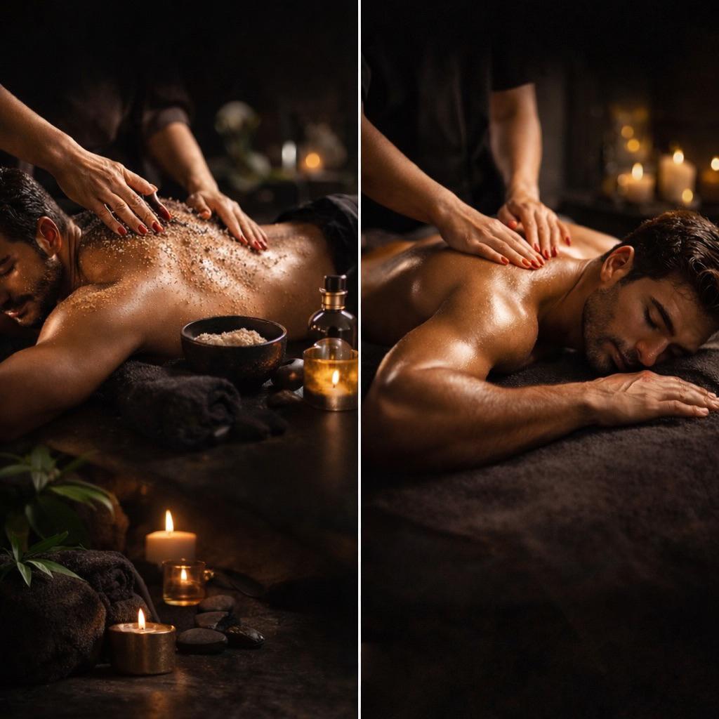 Luxepakket 2 uur lichaamsverzorging en massage voor mannen