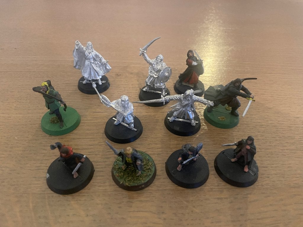 LOTR MESBG Fellowship en Good Heroes lot, Hobby en Vrije tijd, Wargaming, Gebruikt, Figuurtje(s), Geverfd, Lord of the Rings
