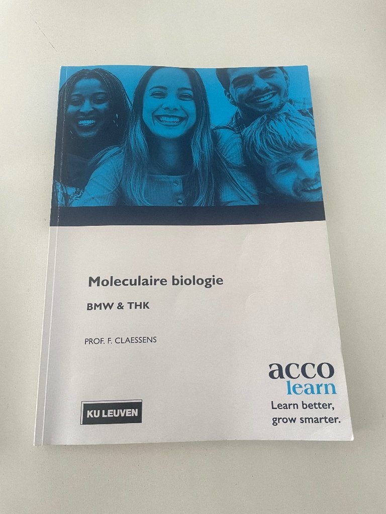 Moleculaire Biologie, Prof F.Claessens, Ophalen of Verzenden, Gelezen, Hoger Onderwijs, Acco