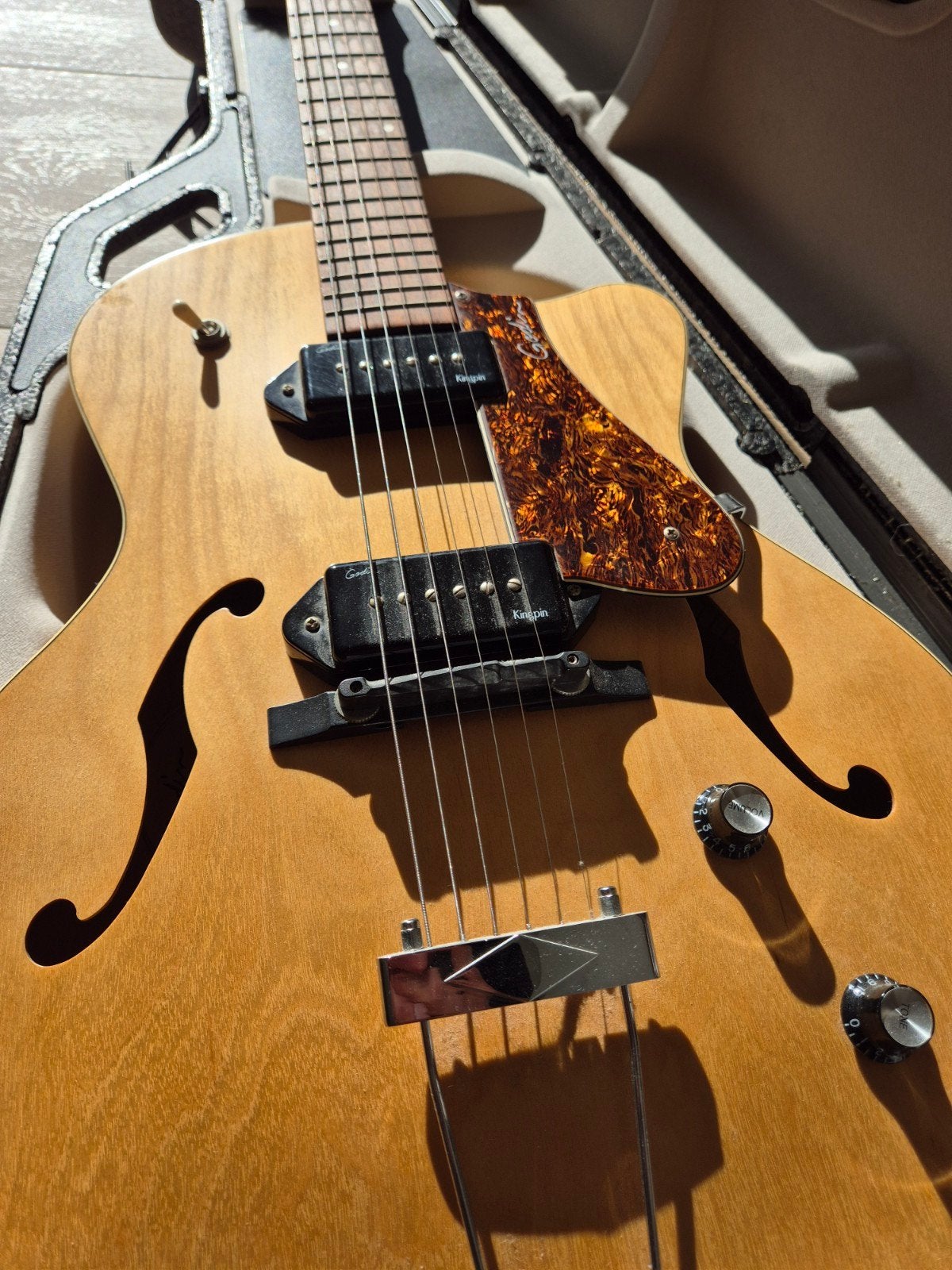 Godin 5th avenue CW Kingpin II naturel, Musique & Instruments, Enlèvement, Comme neuf, Hollow body, Autres marques