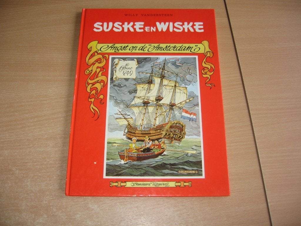 Suske en Wiske : Angst op de Amsterdam - HC - 1e druk 1985., Gelezen, Willy vandersteen, Eén stripboek, Ophalen of Verzenden