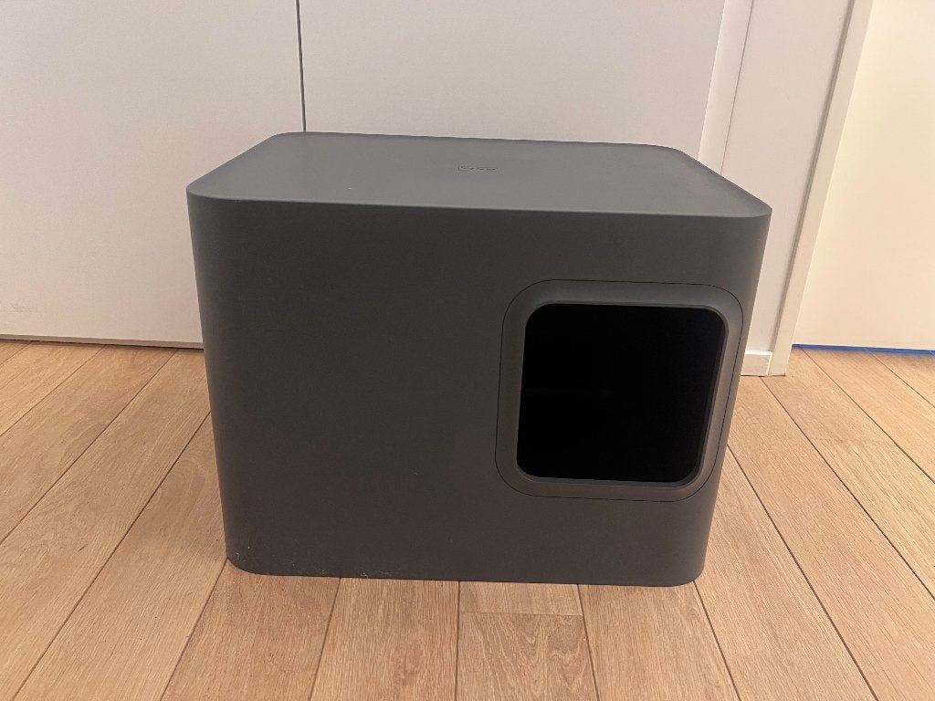 Litière design Hoopo Dome – Gris – Excellent état, Animaux & Accessoires, Enlèvement, Comme neuf, Fermé