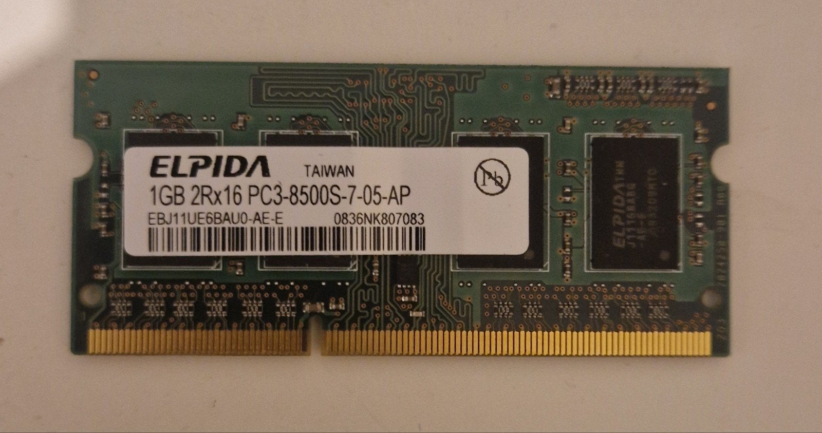 DDR 3 SDRAM 1GB, Informatique & Logiciels, Enlèvement, DDR3, Laptop, 1 GB ou moins
