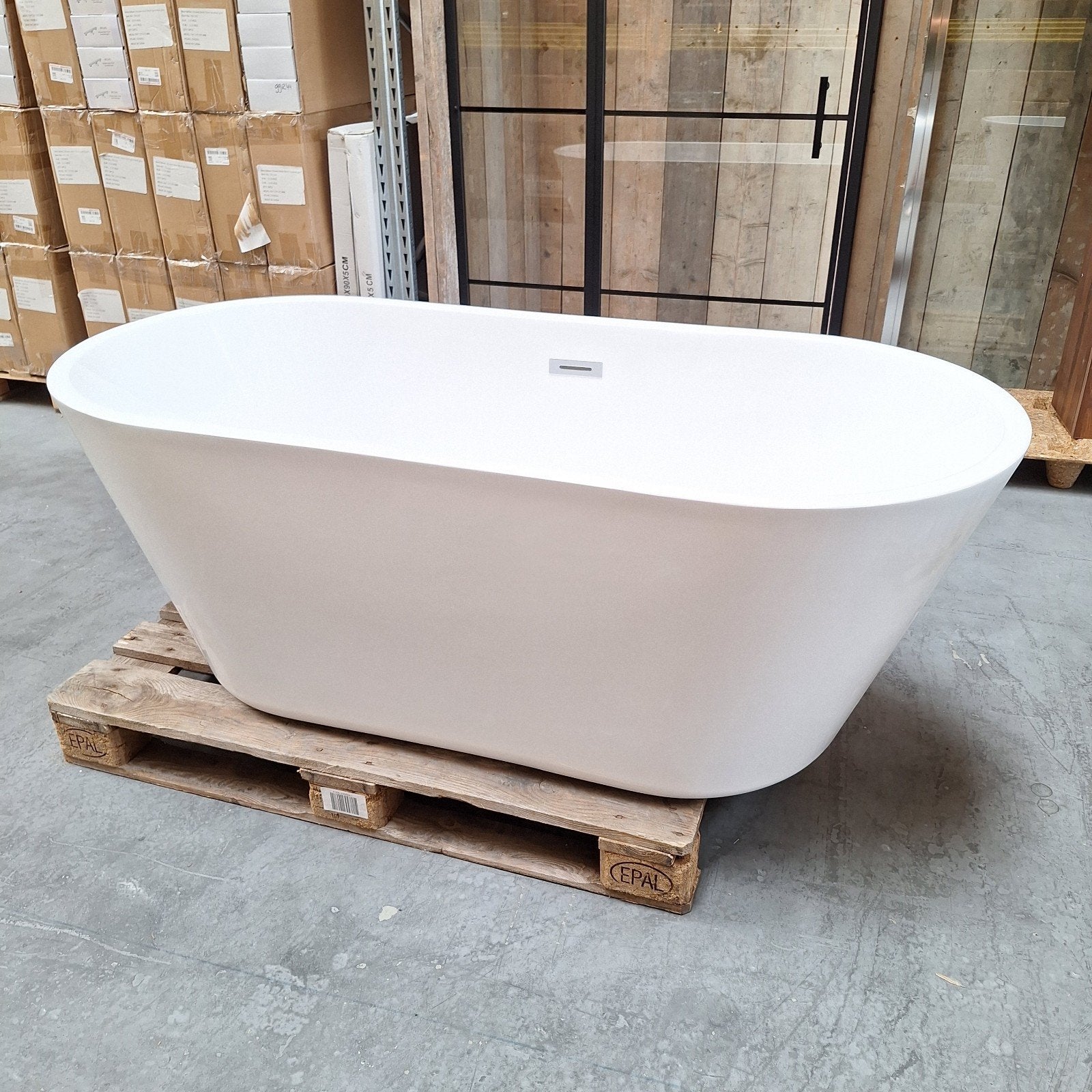 Luxe badkuip vrijstaand strak design model 160 cm nr336, Enlèvement ou Envoi, Neuf, Blanc