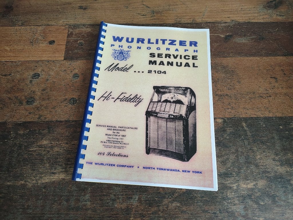 Service Manual: Wurlitzer 2104 (1957) jukebox nieuw !!, Envoi, Wurlitzer