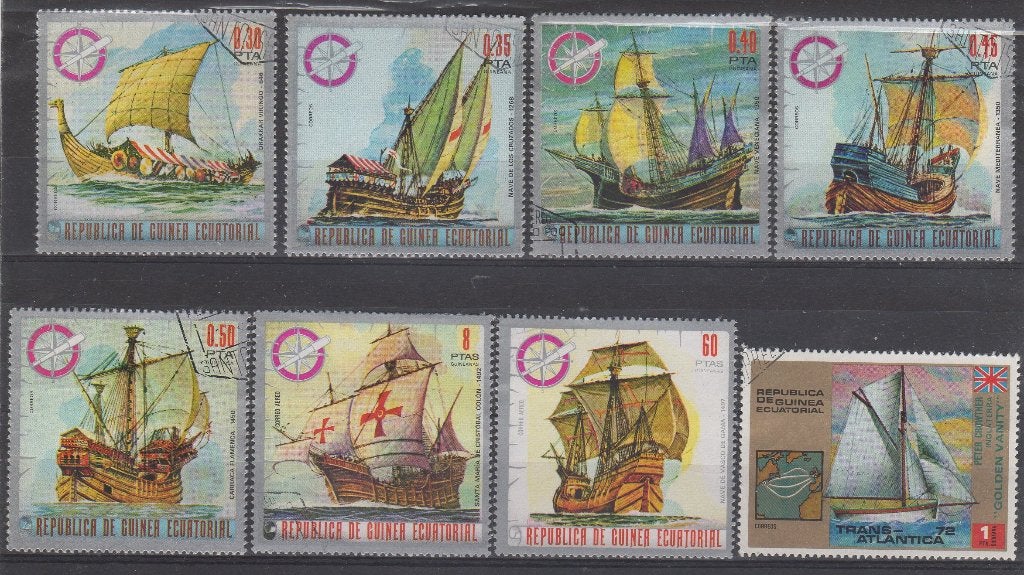Equatoriaal Guinea - Zeilschepen, Ophalen of Verzenden, Overige landen, Gestempeld