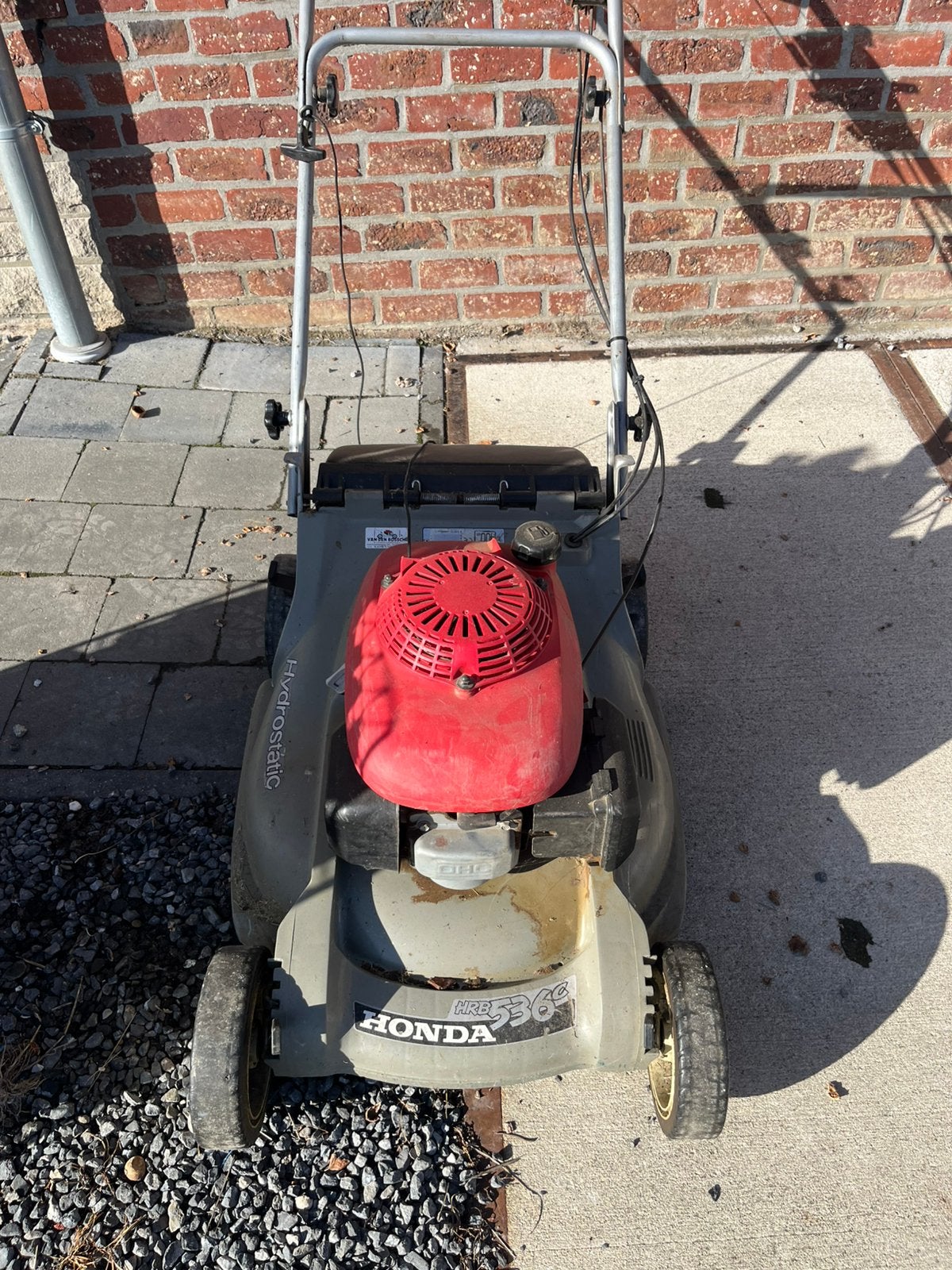 Honda grasmachine voor onderdelen, Jardin & Terrasse, Enlèvement, Utilisé, Tondeuses à gazon à essence